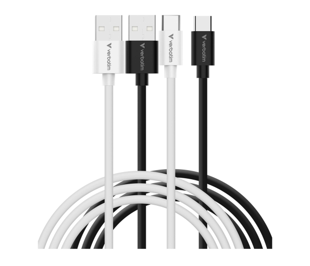 Verbatim Cable USB-A to USB-C 18W 100cm - 2 Pack - Black & White - 1607287 - zdjęcie